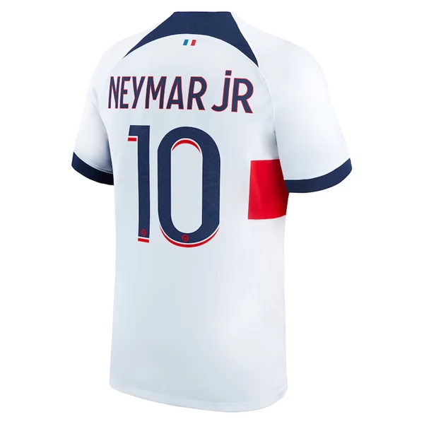 Camiseta Paris Saint Germain 2021-2022 visitante blanca versión fan Neymar  Jr